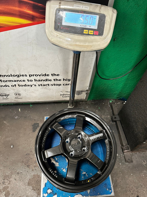 New 15X7 ET35 AOW Flow Formed TE37 Rim (4 wheel) Gloss Gunmetal 4X100