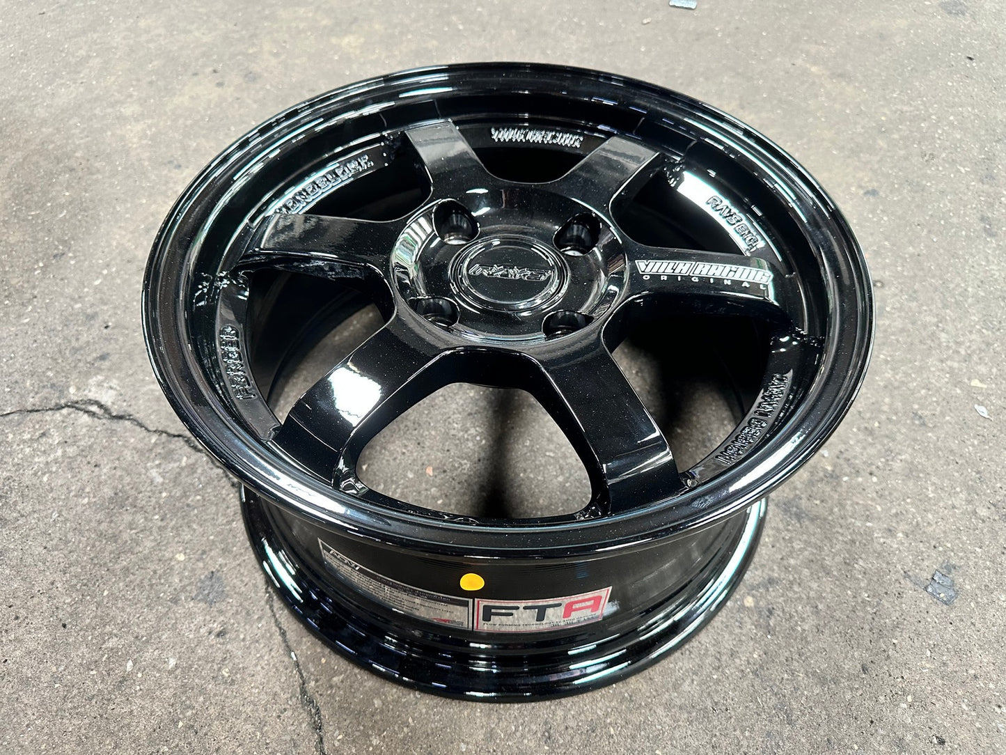 New 15X7 ET35 AOW Flow Formed TE37 Rim (4 wheel) Gloss Black 4X114.3