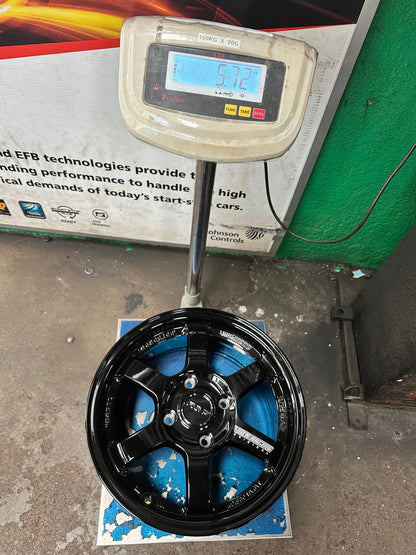 New 15X7 ET35 AOW Flow Formed TE37 Rim (4 wheel) Gloss Black 4X114.3