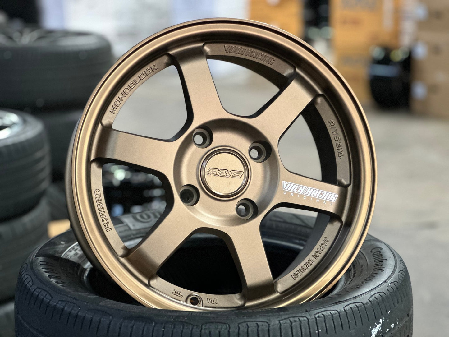 New 15X7 ET35 AOW Flow Formed TE37 Rim (4 wheel) Matt Bronze 4X114.3