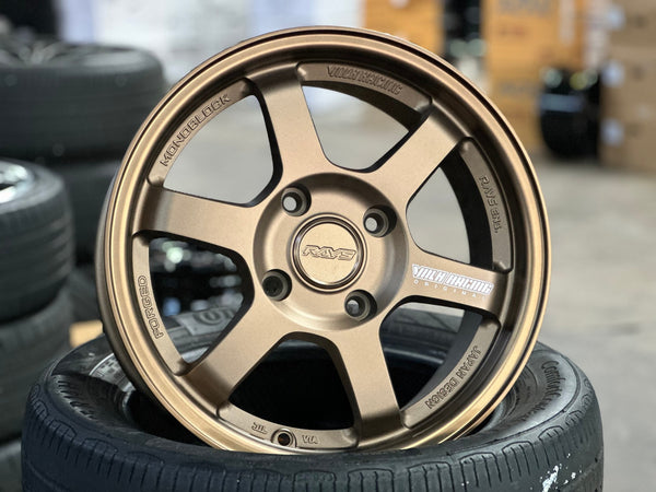 New 15X7 ET35 AOW Flow Formed TE37 Rim (4 wheel) Matt Bronze 4X114.3