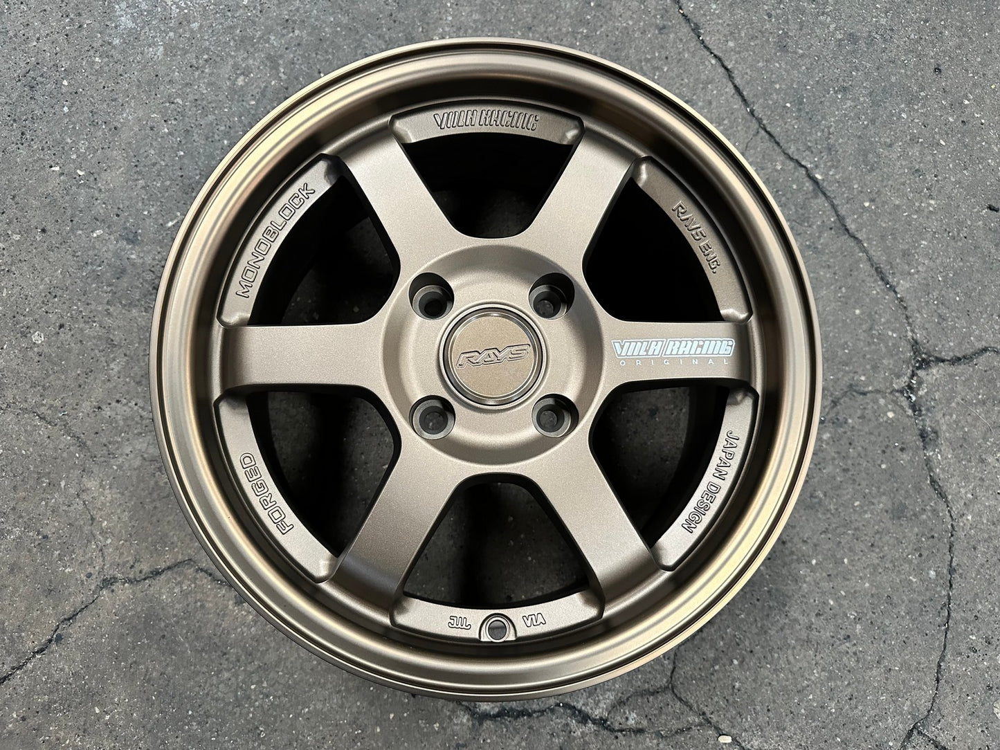 New 15X7 ET35 AOW Flow Formed TE37 Rim (4 wheel) Matt Bronze 4X114.3