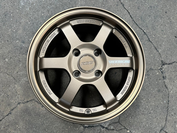 New 15X7 ET35 AOW Flow Formed TE37 Rim (4 wheel) Matt Bronze 4X114.3