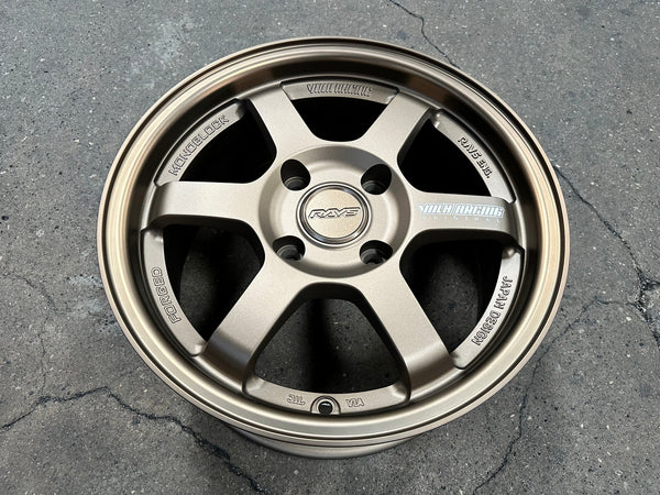 New 15X7 ET35 AOW Flow Formed TE37 Rim (4 wheel) Matt Bronze 4X114.3