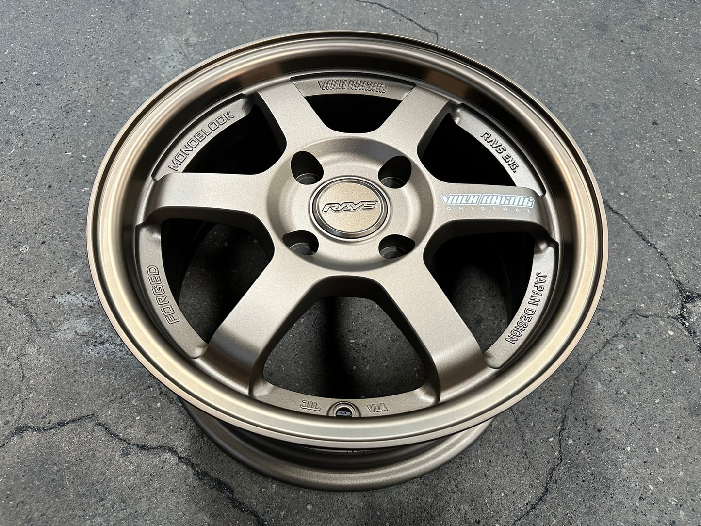 New 15X7 ET35 AOW Flow Formed TE37 Rim (4 wheel) Matt Bronze 4X114.3