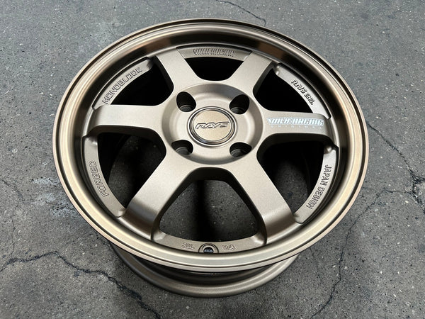 New 15X7 ET35 AOW Flow Formed TE37 Rim (4 wheel) Matt Bronze 4X114.3