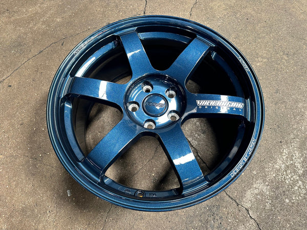New 18X8.5 ET35 AOW Flow Formed TE37 Rim (4 wheel) Gloss Blue 5X114.3