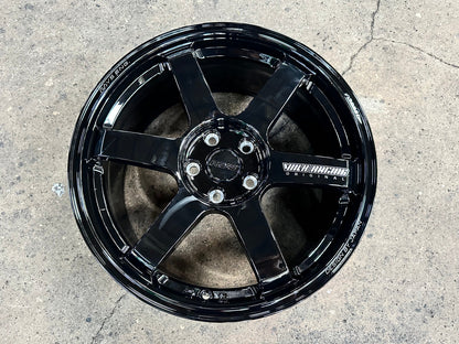 New 18X8.5 ET35 AOW Flow Formed TE37 Rim (4 wheel) Gloss Black 5X114.3