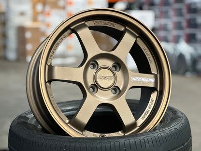 New 15X6.5 ET38 AOW Flow Formed TE37 Rim (4 wheel) Matt Bronze 4X100