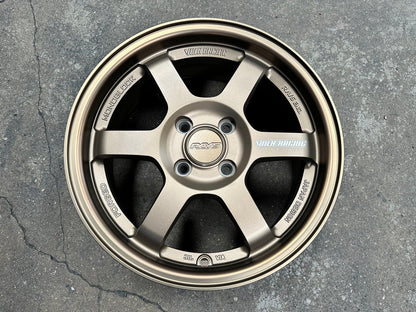 New 15X6.5 ET38 AOW Flow Formed TE37 Rim (4 wheel) Matt Bronze 4X100
