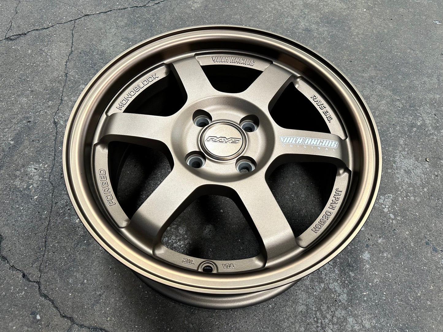 New 15X6.5 ET38 AOW Flow Formed TE37 Rim (4 wheel) Matt Bronze 4X100