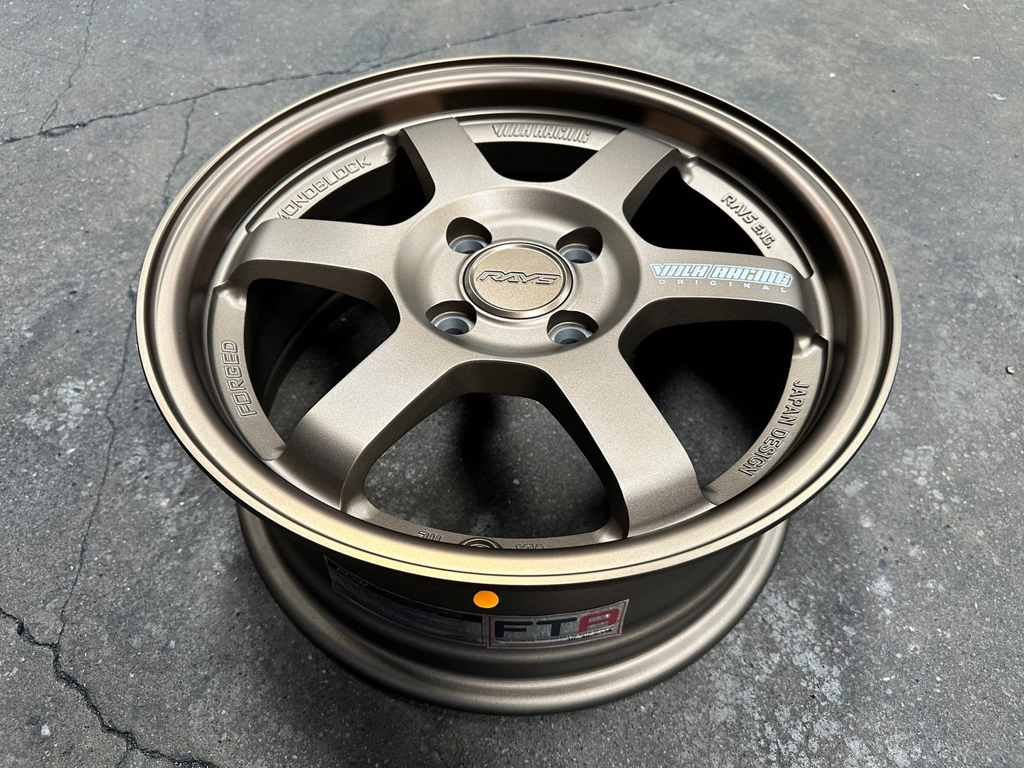 New 15X6.5 ET38 AOW Flow Formed TE37 Rim (4 wheel) Matt Bronze 4X100
