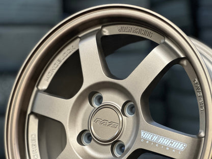 New 15X6.5 ET38 AOW Flow Formed TE37 Rim (4 wheel) Matt Bronze 4X100
