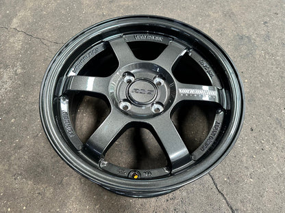 New 15X6.5 ET40 AOW Flow Formed TE37 Rim (4 wheel) Gloss Gunmetal 4X100