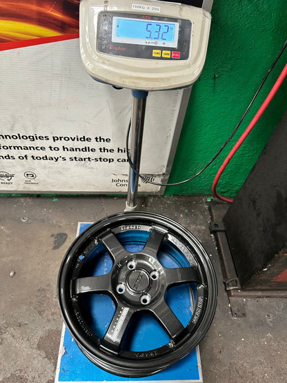 New 15X6.5 ET40 AOW Flow Formed TE37 Rim (4 wheel) Gloss Gunmetal 4X100