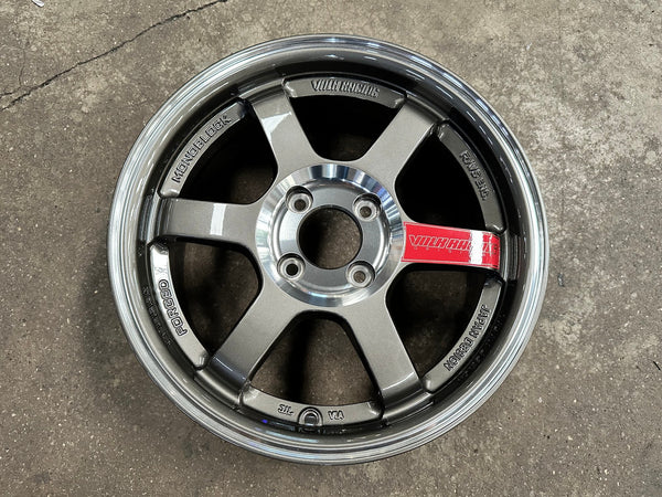 New 15X6.5 ET38 AOW Flow Formed TE37SL Rim (4 wheel) Gloss Gunmetal 4X100