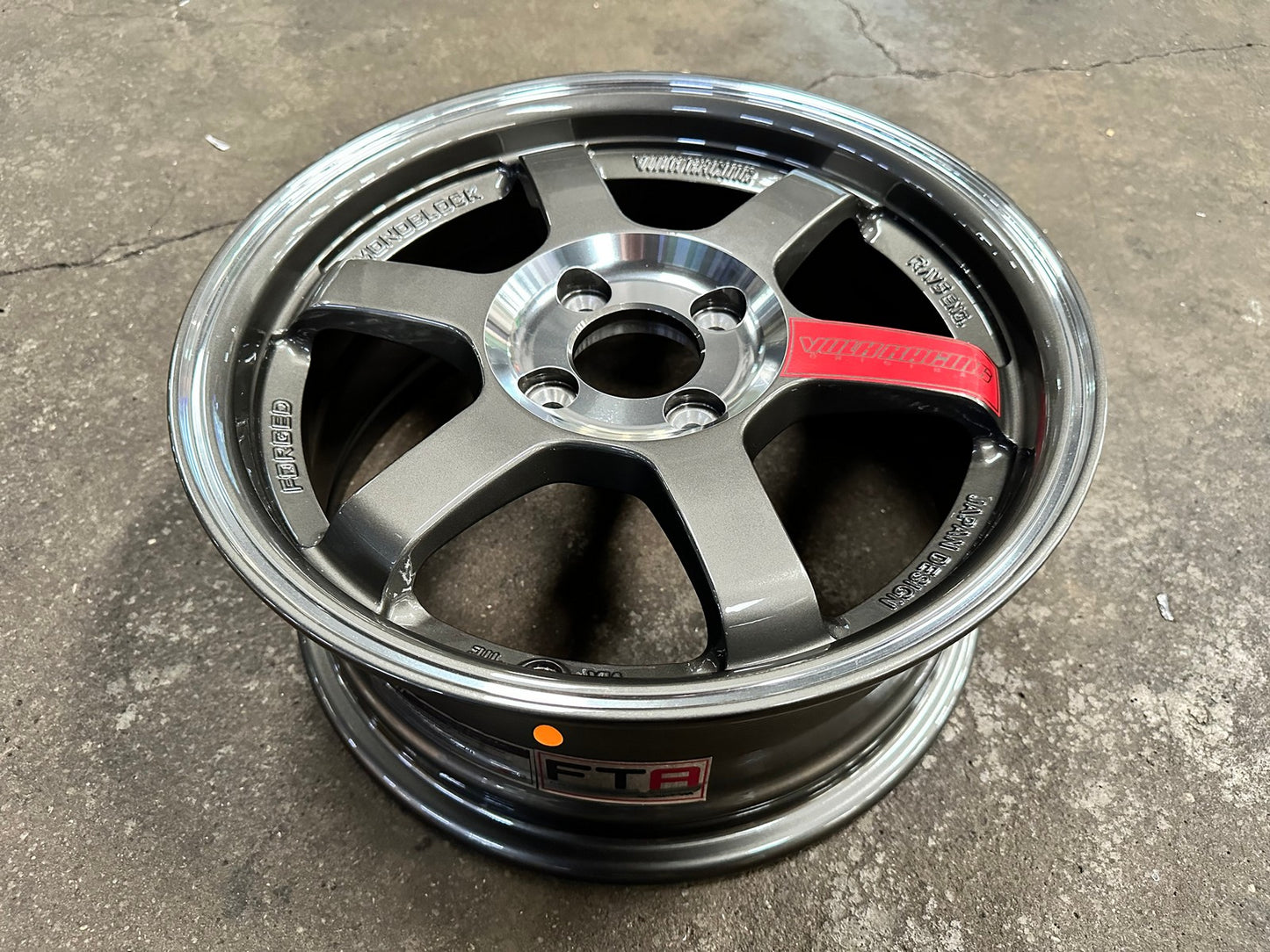 New 15X6.5 ET38 AOW Flow Formed TE37SL Rim (4 wheel) Gloss Gunmetal 4X100