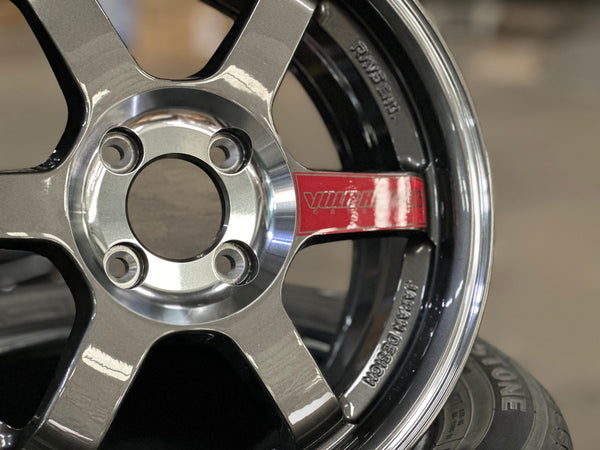 New 15X6.5 ET38 AOW Flow Formed TE37SL Rim (4 wheel) Gloss Gunmetal 4X100