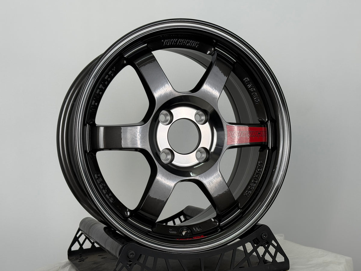 New 15X6.5 ET38 AOW TE37 Saga SL Rim (4 wheel) Dark Grey 4X100
