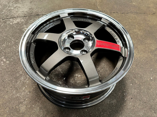 New 16X7 ET40 AOW Flow Formed TE37SL Rim (4 wheel) Gloss Gunmetal 4X100