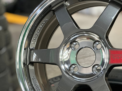 New 16X7 ET40 AOW Flow Formed TE37SL Rim (4 wheel) Gloss Gunmetal 4X100