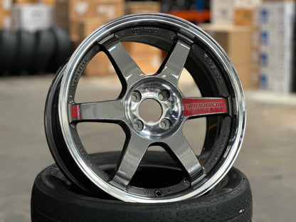 New 17X8 ET40 AOW Flow Formed TE37SL Rim (4 wheel) Gloss Gunmetal 4X100