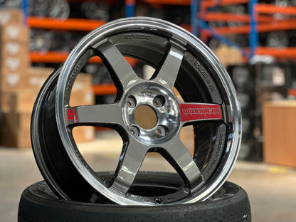 New 17X8 ET40 AOW Flow Formed TE37SL Rim (4 wheel) Gloss Gunmetal 4X100