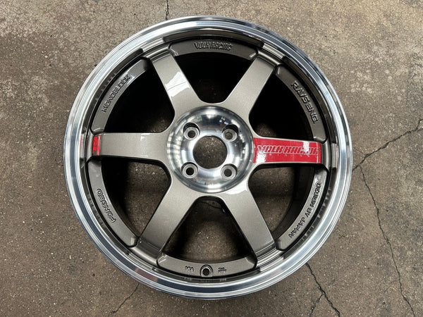 New 17X8 ET40 AOW Flow Formed TE37SL Rim (4 wheel) Gloss Gunmetal 4X100