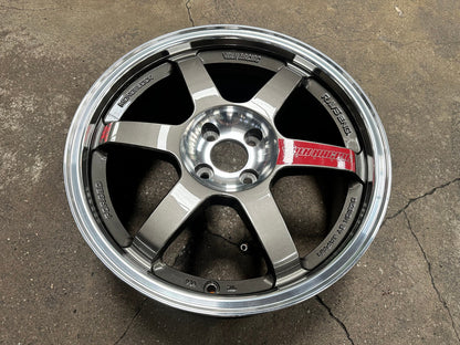 New 17X8 ET40 AOW Flow Formed TE37SL Rim (4 wheel) Gloss Gunmetal 4X100