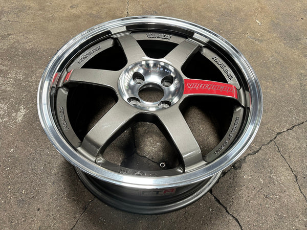New 17X8 ET40 AOW Flow Formed TE37SL Rim (4 wheel) Gloss Gunmetal 4X100