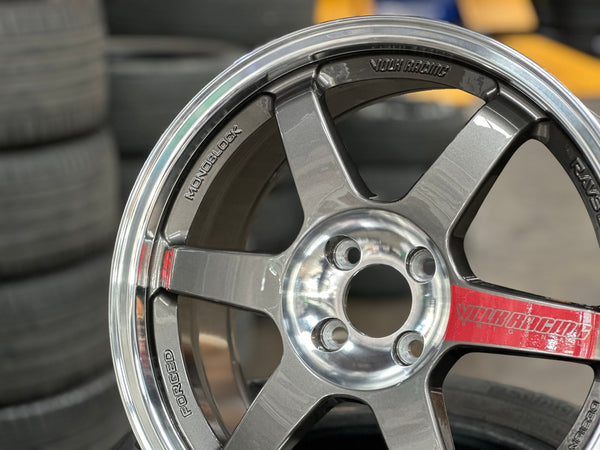 New 17X8 ET40 AOW Flow Formed TE37SL Rim (4 wheel) Gloss Gunmetal 4X100