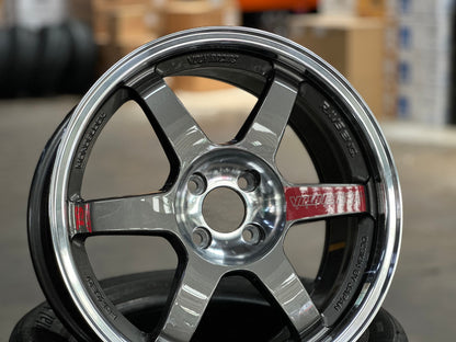 New 17X8 ET40 AOW Flow Formed TE37SL Rim (4 wheel) Gloss Gunmetal 4X100