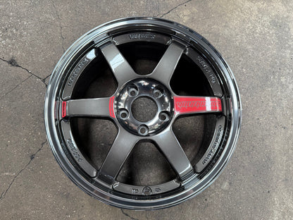 New 17X8 ET35 AOW Flow Formed TE37SL Rim (4 wheel) Dark Gunmetal 5X112