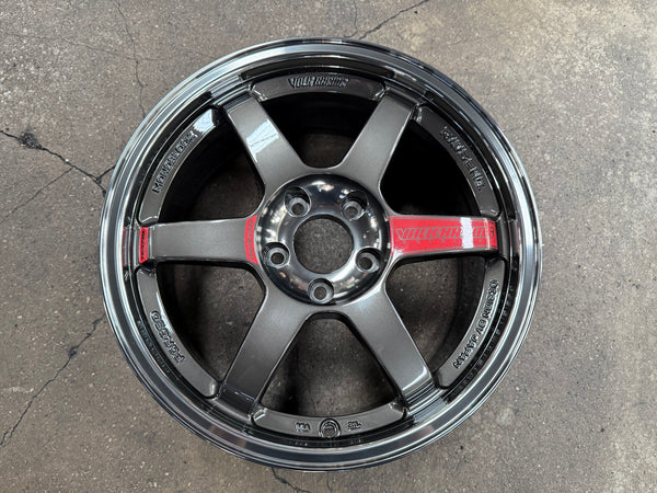 New 17X8 ET35 AOW Flow Formed TE37SL Rim (4 wheel) Dark Gunmetal 5X114.3