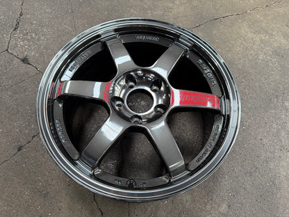 New 17X8 ET35 AOW Flow Formed TE37SL Rim (4 wheel) Dark Gunmetal 5X112