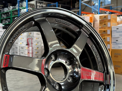 New 17X8 ET35 AOW Flow Formed TE37SL Rim (4 wheel) Dark Gunmetal 5X112