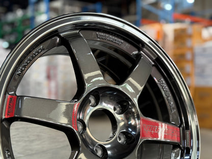 New 17X8 ET35 AOW Flow Formed TE37SL Rim (4 wheel) Dark Gunmetal 5X114.3