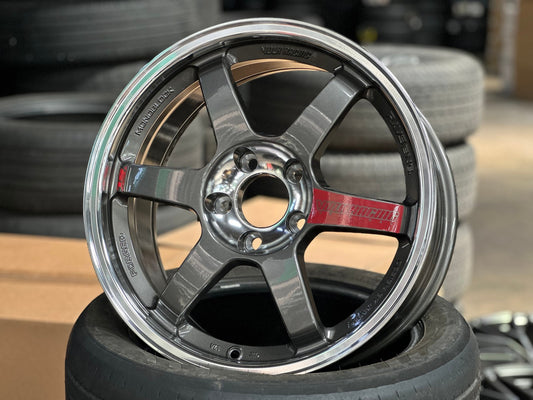 New 17X8 ET35 AOW Flow Formed TE37SL Rim (4 wheel) Gloss Gunmetal 5X114.3