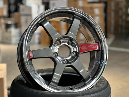 New 17X8 ET35 AOW Flow Formed TE37SL Rim (4 wheel) Gloss Gunmetal 5X114.3