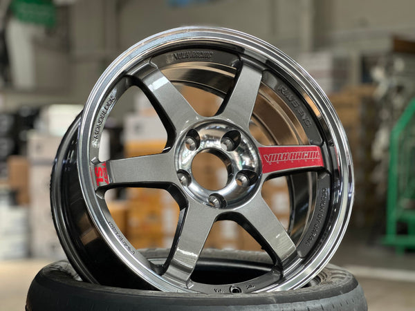 New 17X8 ET35 AOW Flow Formed TE37SL Rim (4 wheel) Gloss Gunmetal 5X112