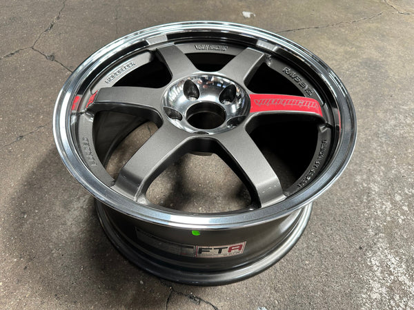 New 17X8 ET35 AOW Flow Formed TE37SL Rim (4 wheel) Gloss Gunmetal 5X112
