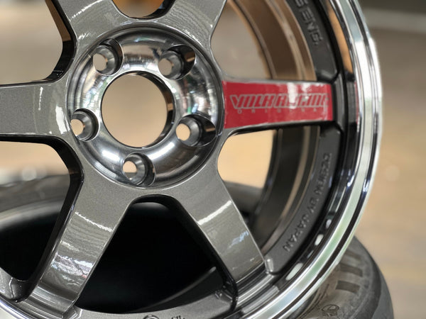 New 17X8 ET35 AOW Flow Formed TE37SL Rim (4 wheel) Gloss Gunmetal 5X114.3