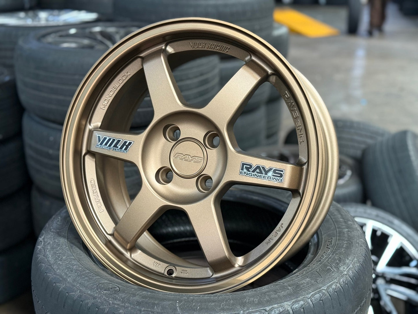 New 16X7 ET40 AOW Flow Formed TE37 Rim (4 wheel) Matt Bronze 4X100