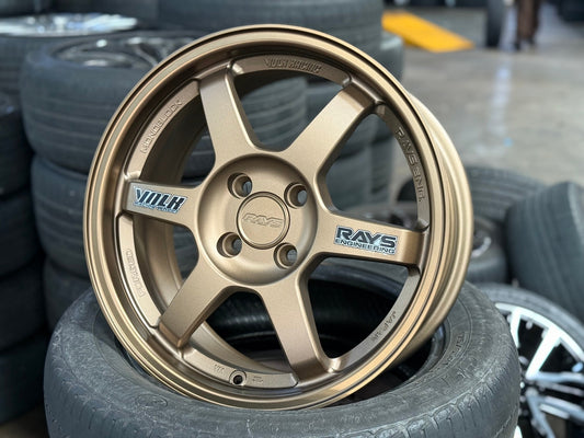 New 16X7 ET40 AOW Flow Formed TE37 Rim (4 wheel) Matt Bronze 4X100