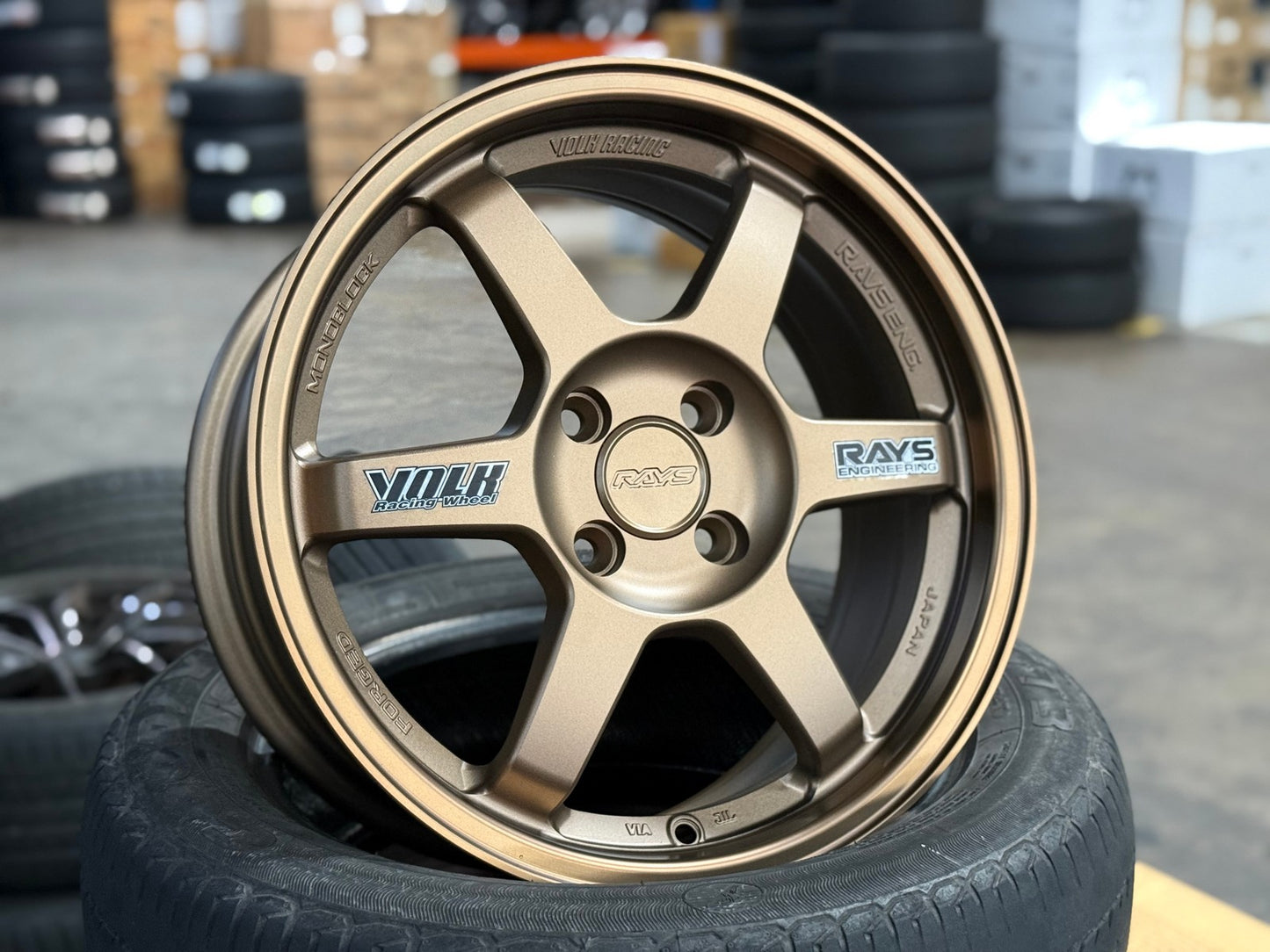 New 16X7 ET40 AOW Flow Formed TE37 Rim (4 wheel) Matt Bronze 4X100