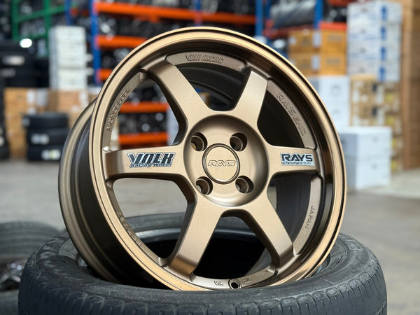 New 16X7 ET40 AOW Flow Formed TE37 Rim (4 wheel) Matt Bronze 4X100
