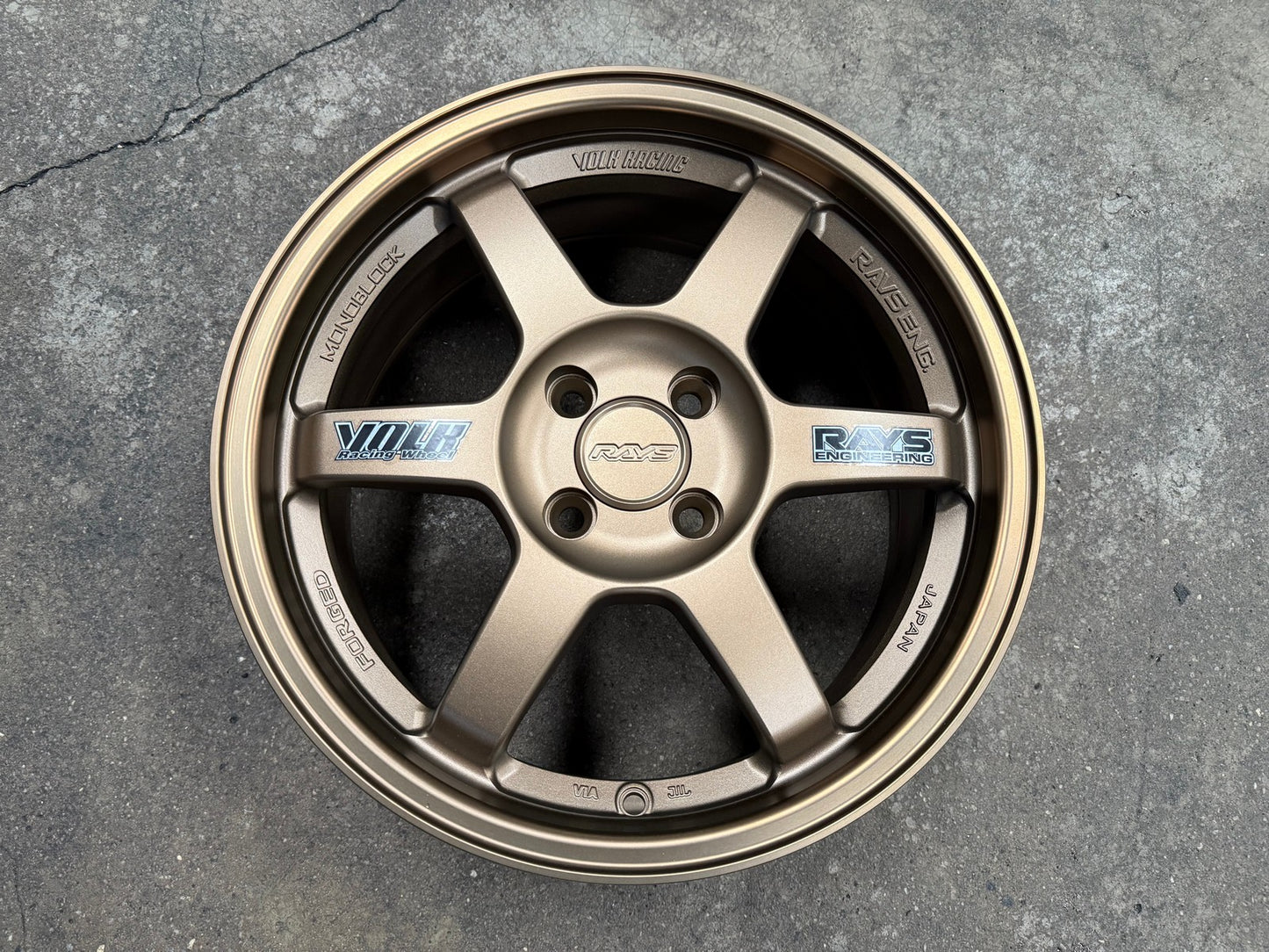 New 16X7 ET40 AOW Flow Formed TE37 Rim (4 wheel) Matt Bronze 4X100