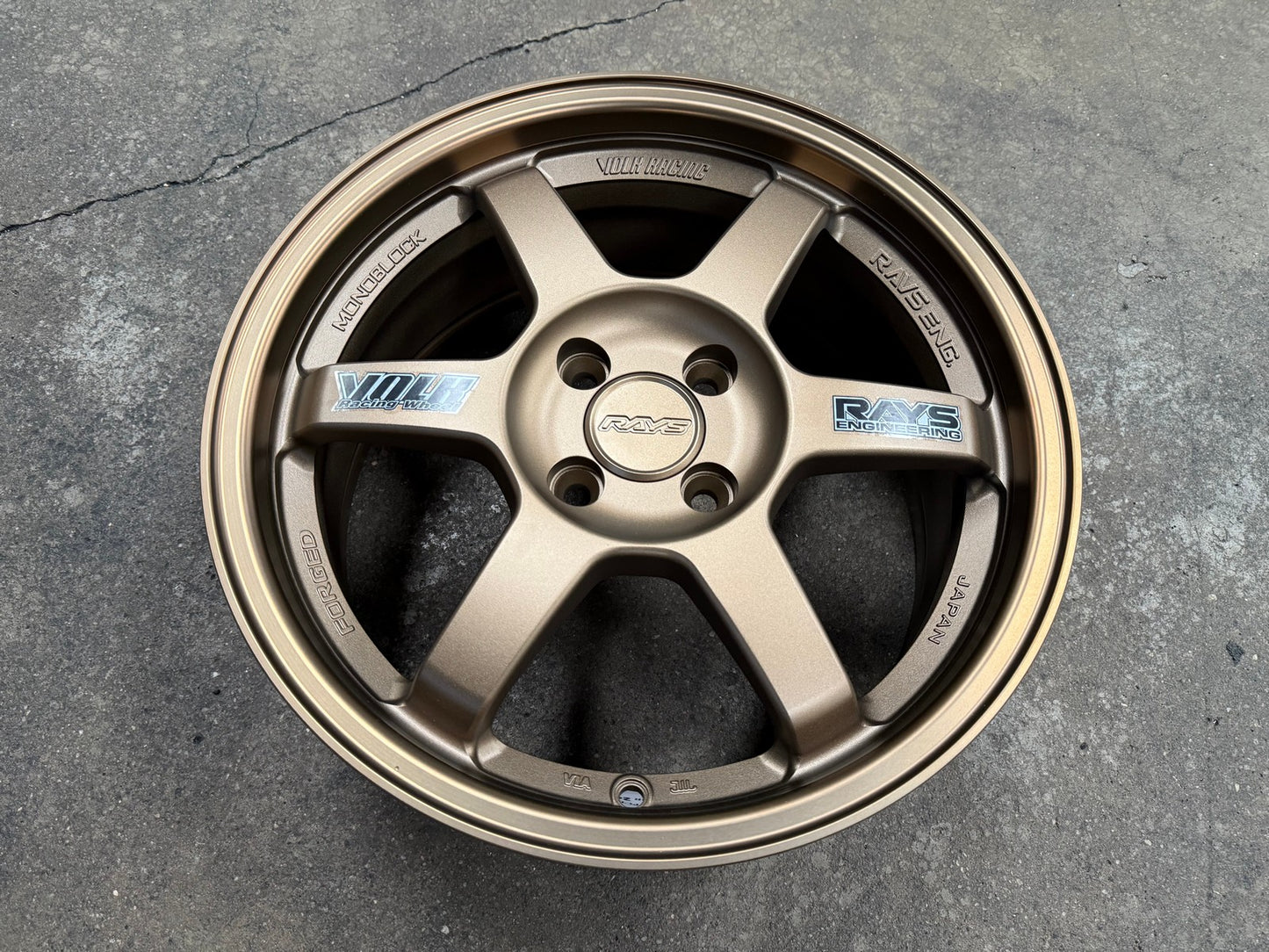 New 16X7 ET40 AOW Flow Formed TE37 Rim (4 wheel) Matt Bronze 4X100