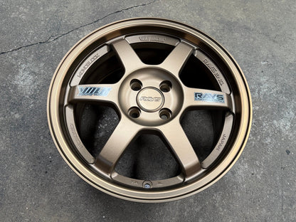 New 16X7 ET40 AOW Flow Formed TE37 Rim (4 wheel) Matt Bronze 4X100