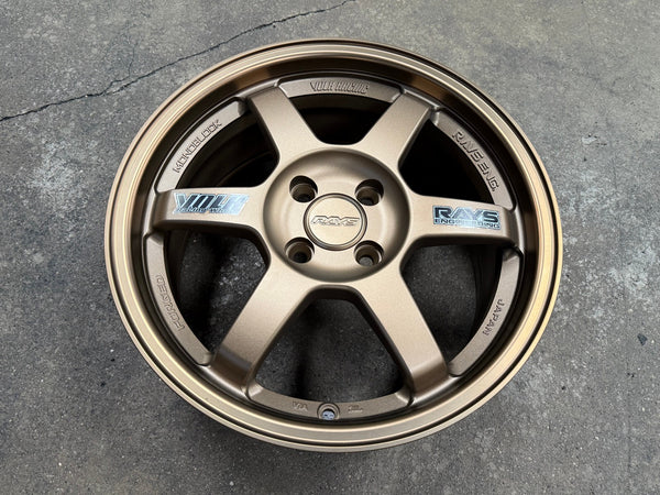 New 16X7 ET40 AOW Flow Formed TE37 Rim (4 wheel) Matt Bronze 4X100